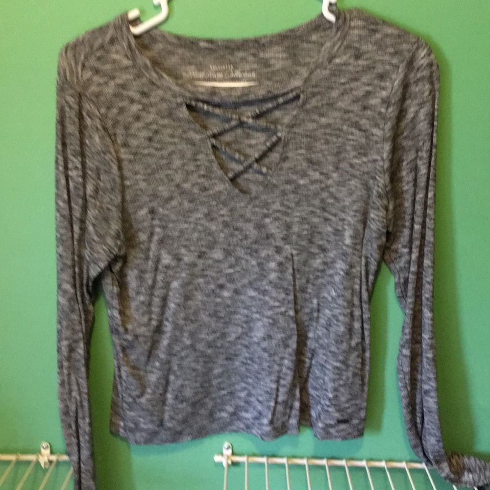 Crop grey long sleeve